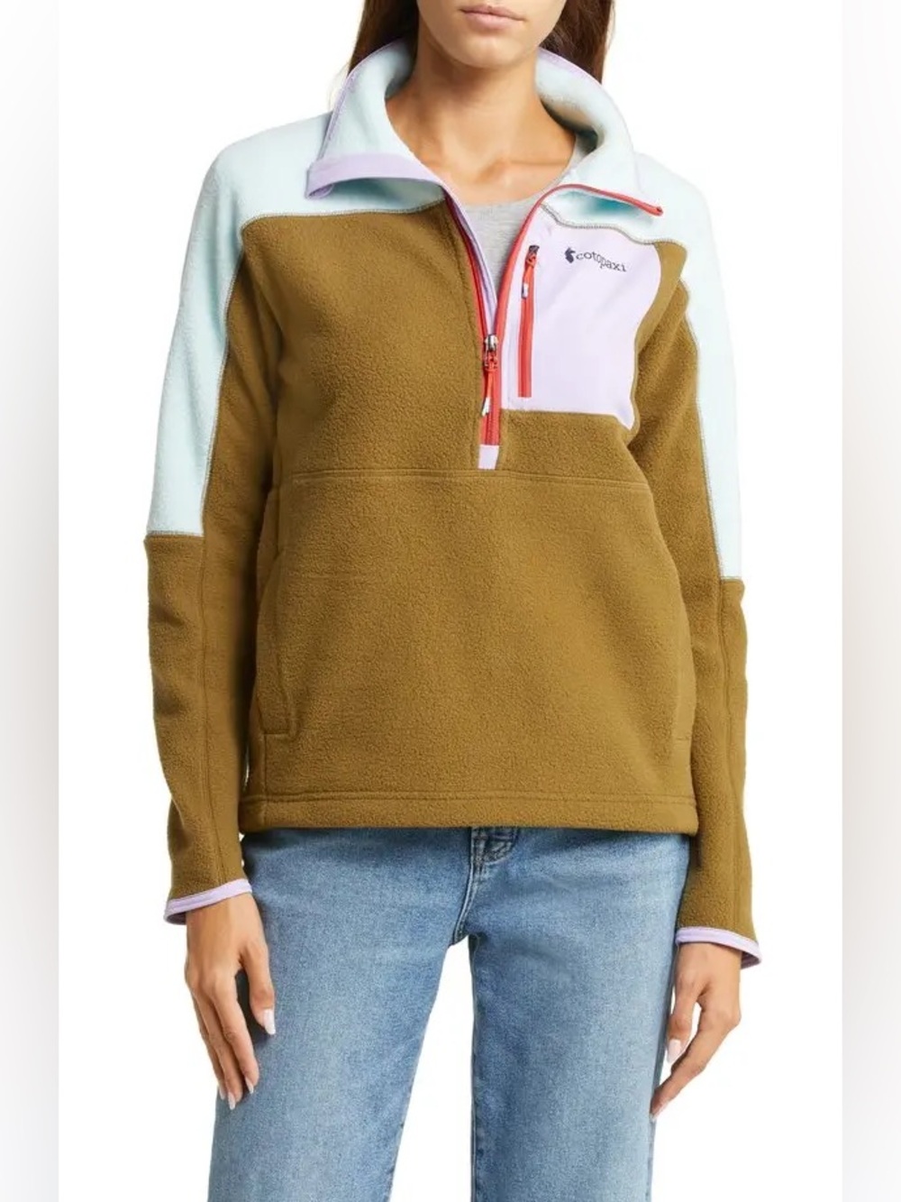 Cotopaxi Abrazo Half-Zip Fleece Jacket Ice & Oak